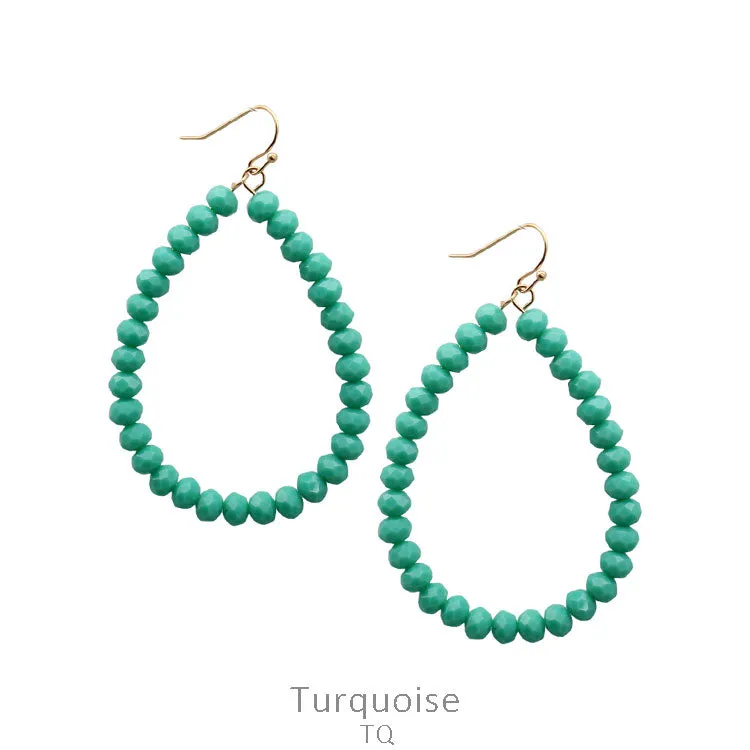 Beaded Tear Drop Earrings