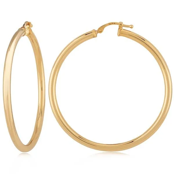 Ben Garelick Classic Gold Large Hoop Earrings
