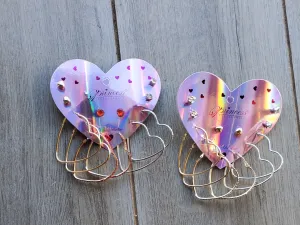 Big heart earring hoop set