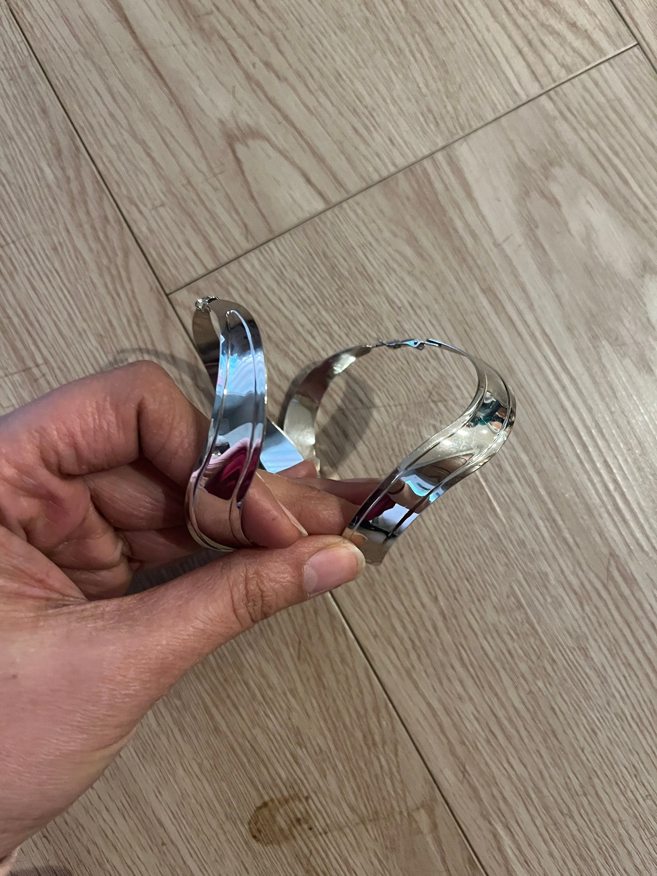 Big Silver earrings , large silver metal earrings , huge silver bold earring , silver statement earrings , chunky silver earrings pierced
