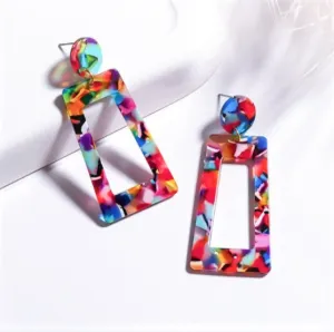 Bijoux Acrylic Statement Rectangle Earrings – Maestro Hennessy ®