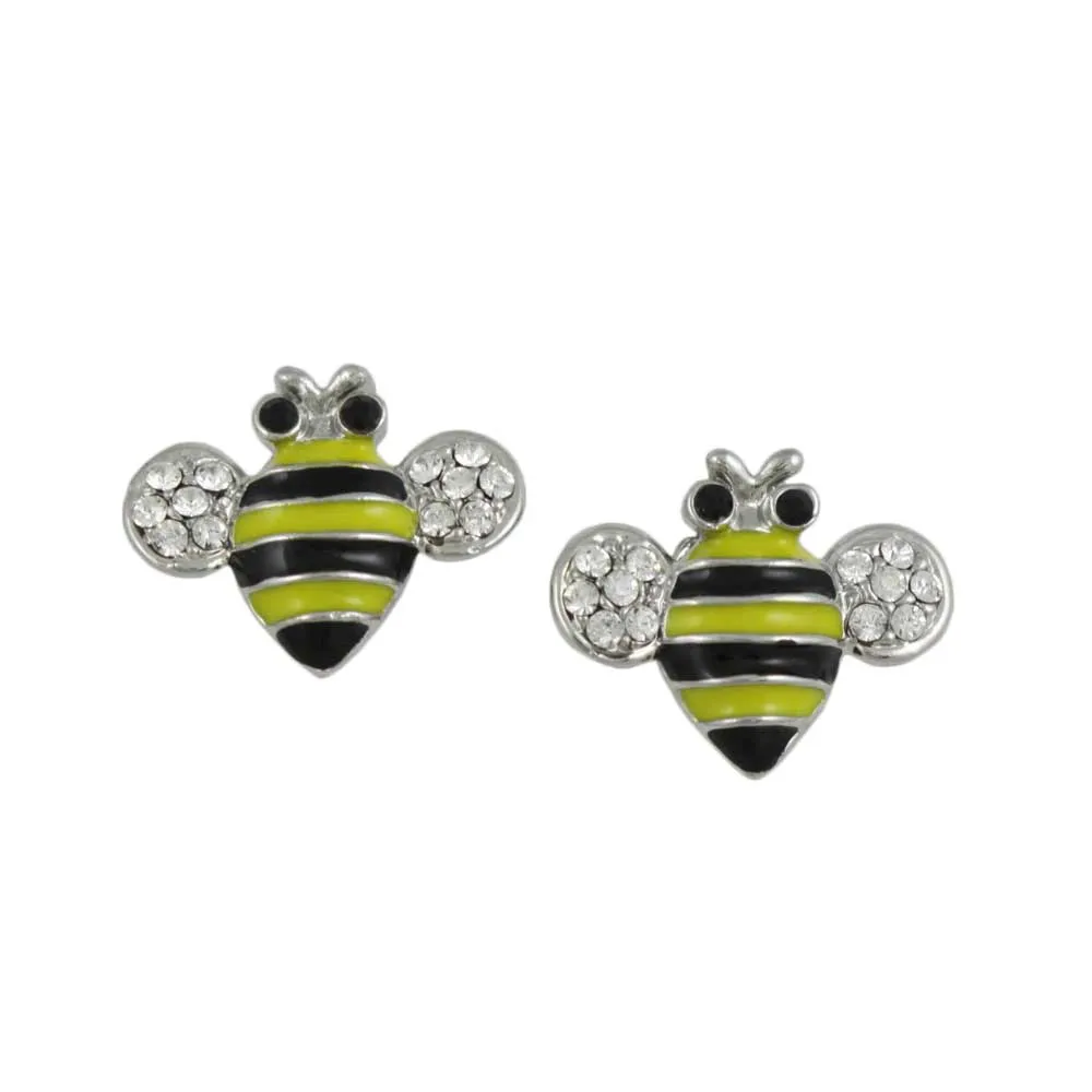 Black and Yellow Bee with Pierced Earring - REE141Y
