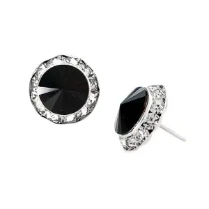BLACK EARRINGS  #40005E_BLK (OH2/R-OH18)