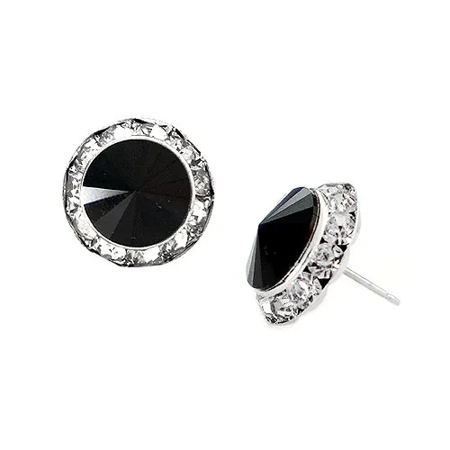 BLACK EARRINGS  #40005E_BLK (OH2/R-OH18)
