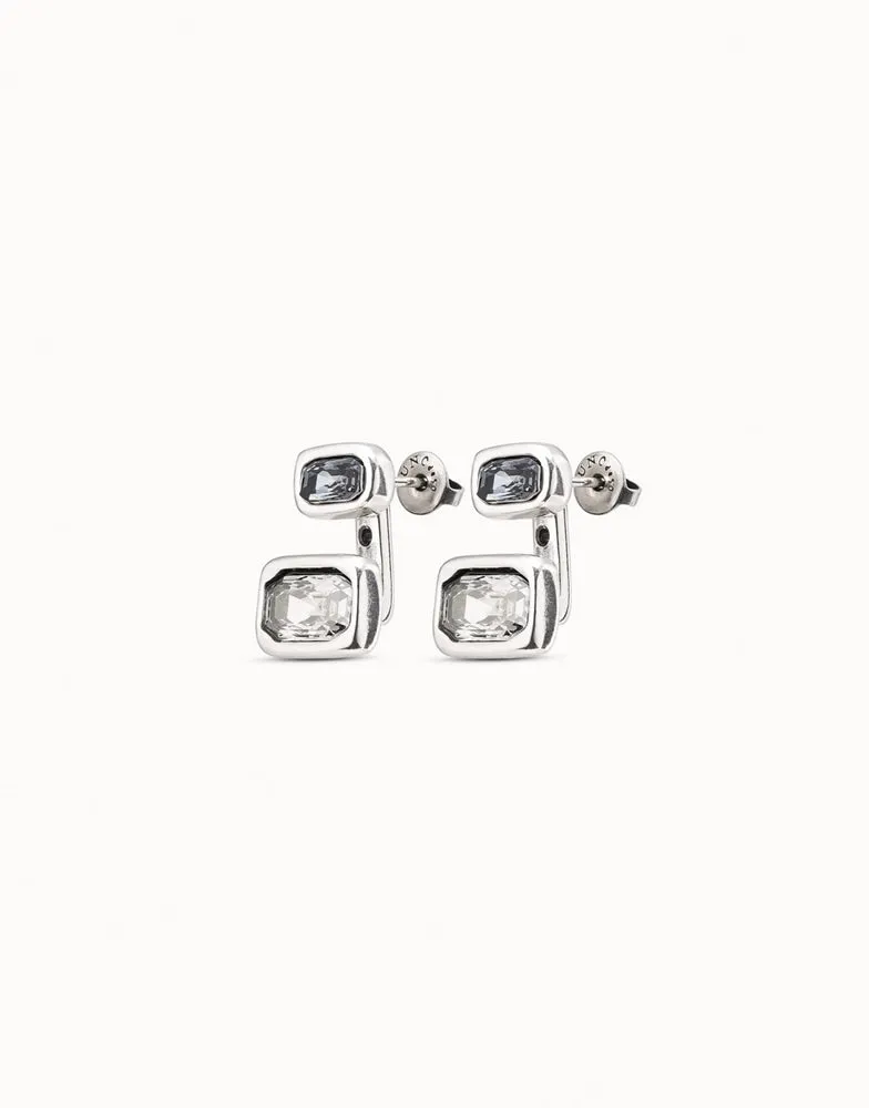 Boa earrings, silver