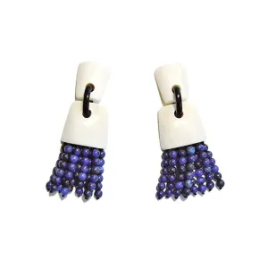 Bone and Lapis Earrings