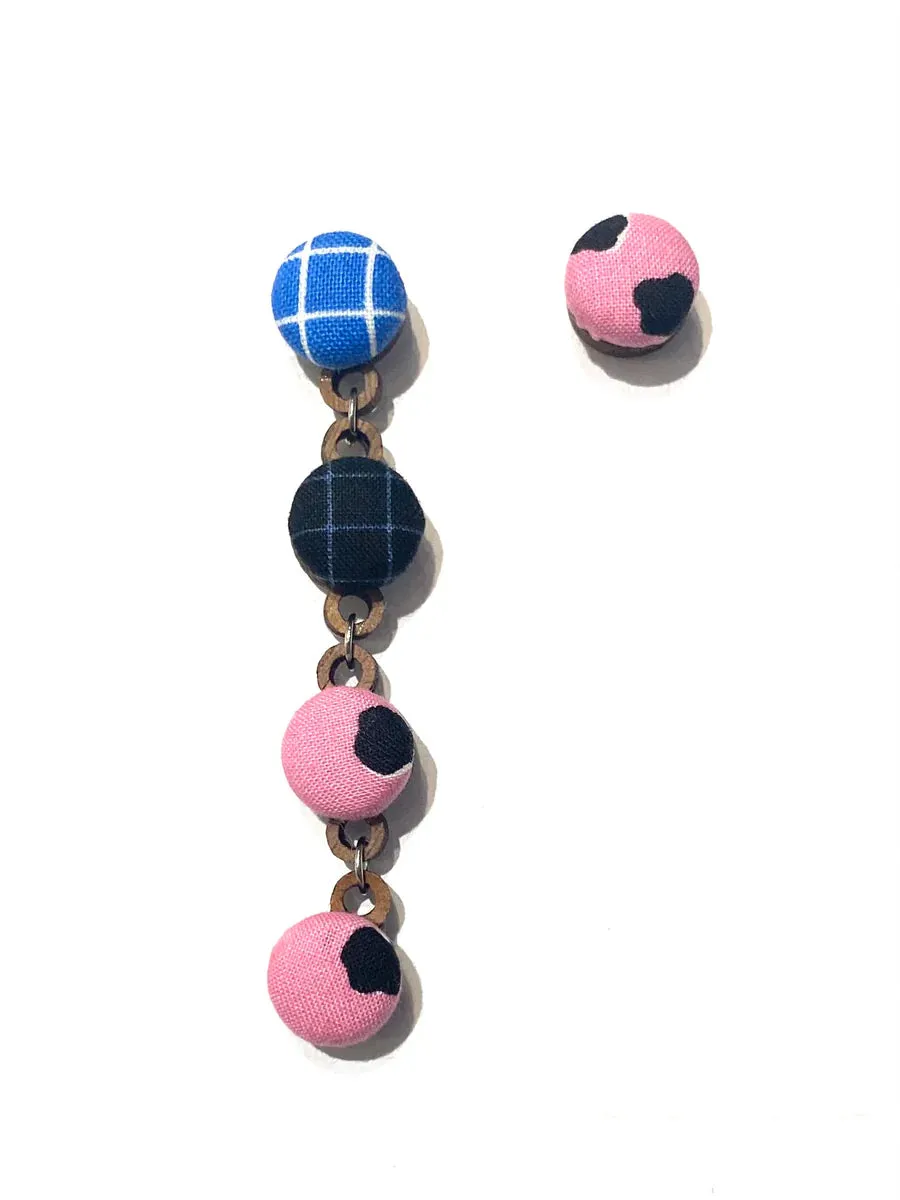 BOTÓN DE AZÚCAR- Asymmetrical Long- Pink and Blue