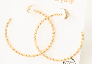 Braided Open Hoop Earrings