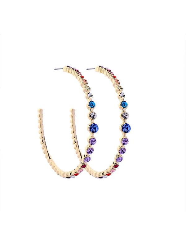 Brilliant Colour Exaggerated Earrings