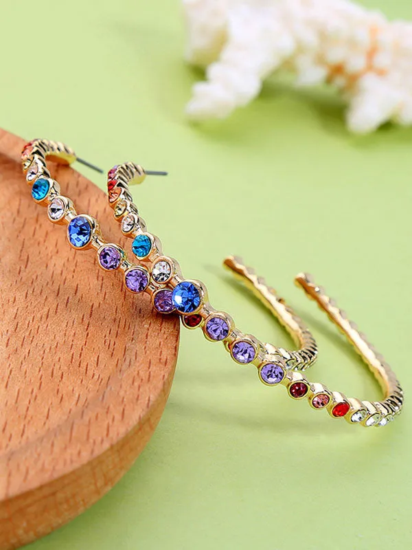Brilliant Colour Exaggerated Earrings