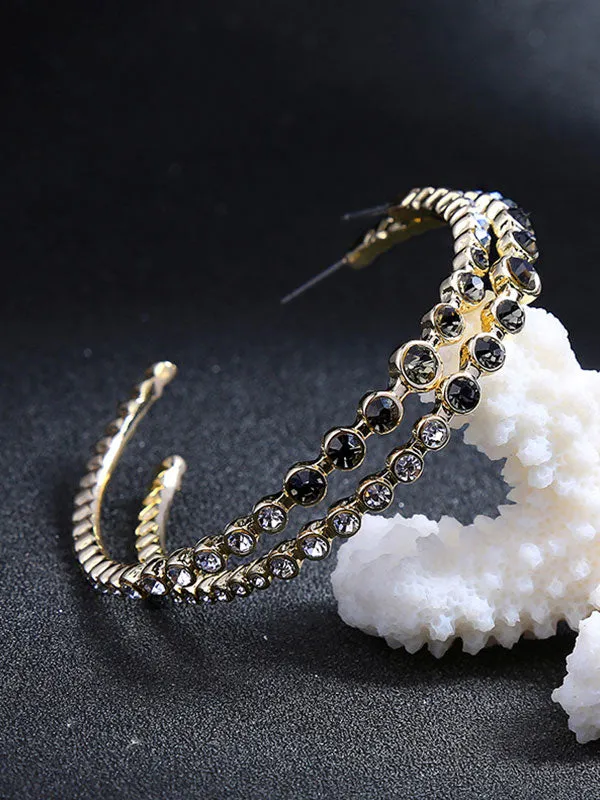 Brilliant Colour Exaggerated Earrings