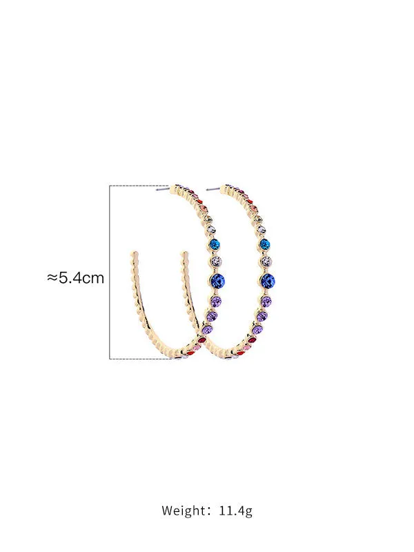 Brilliant Colour Exaggerated Earrings