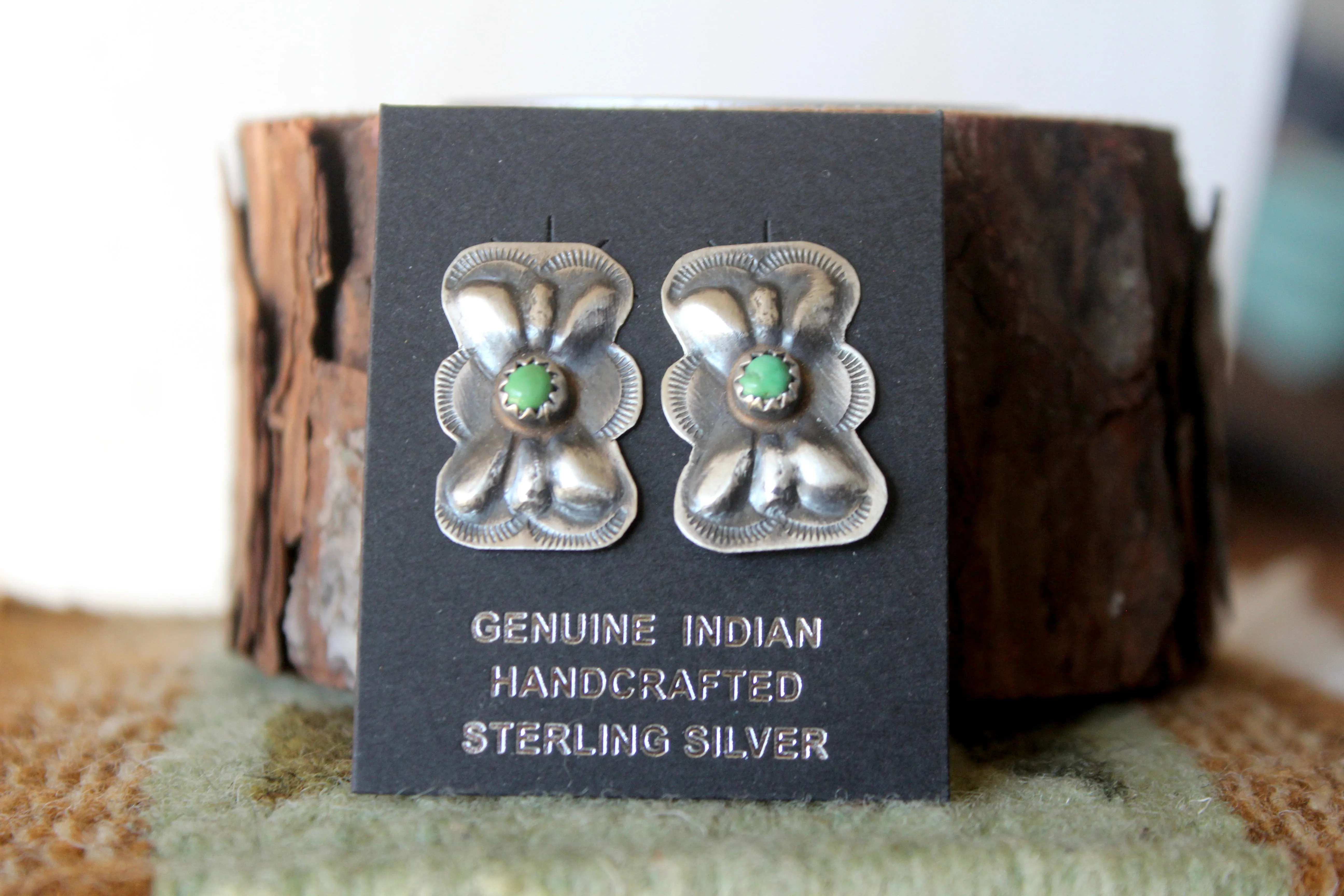 Brushed Turquoise Earrings