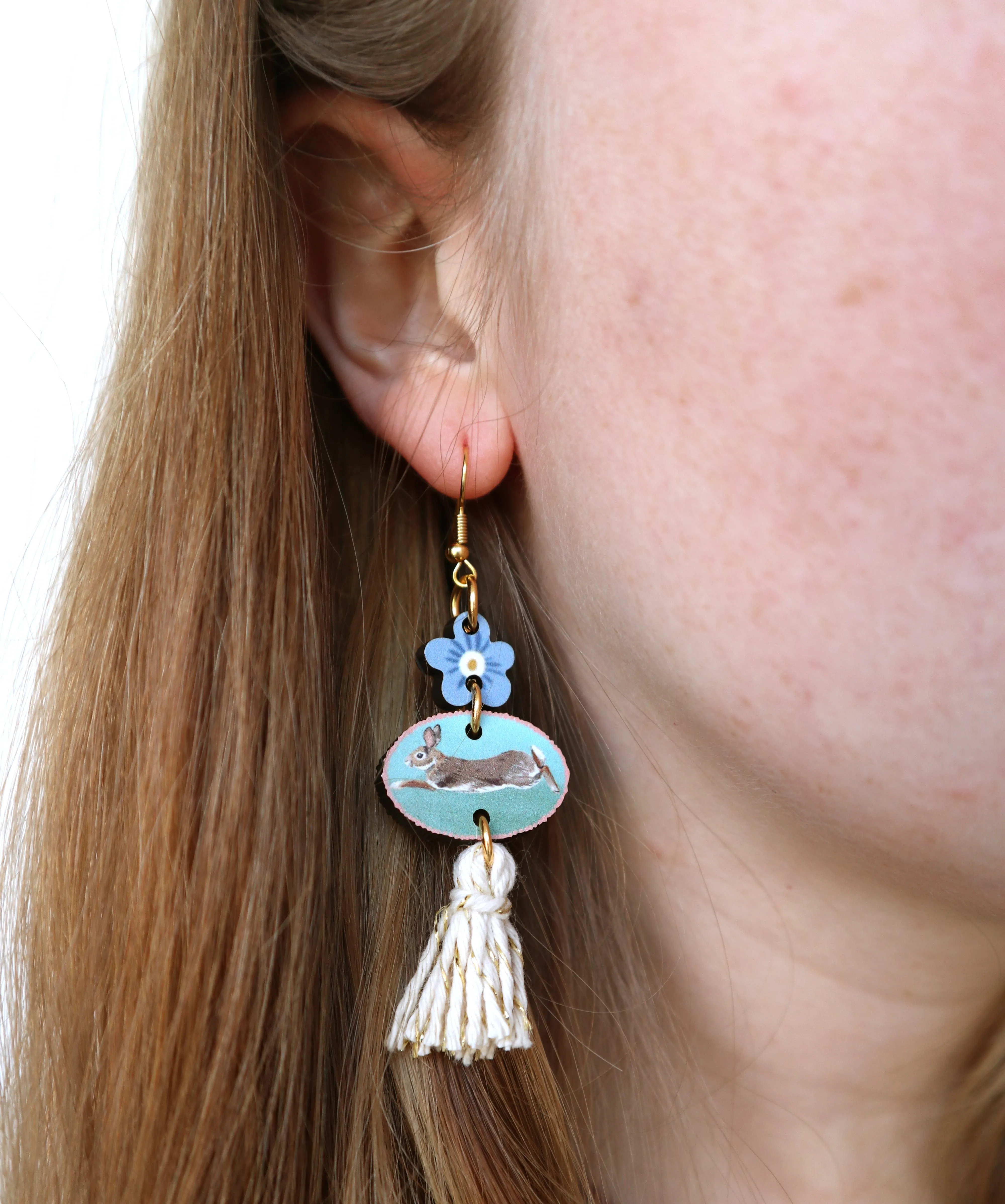 Bunny Earrings ~ Tassel