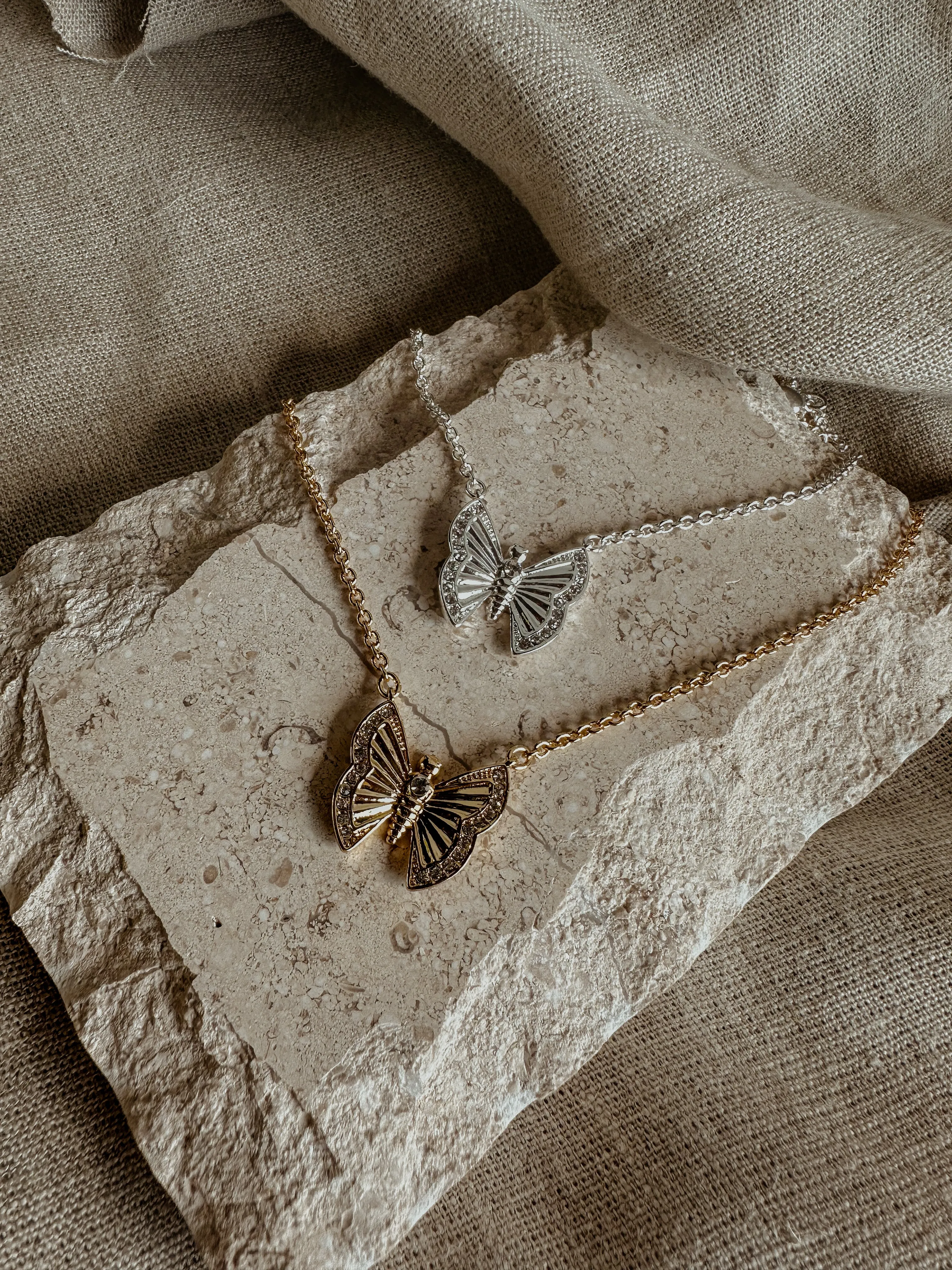 Butterfly Necklace & Earrings Set