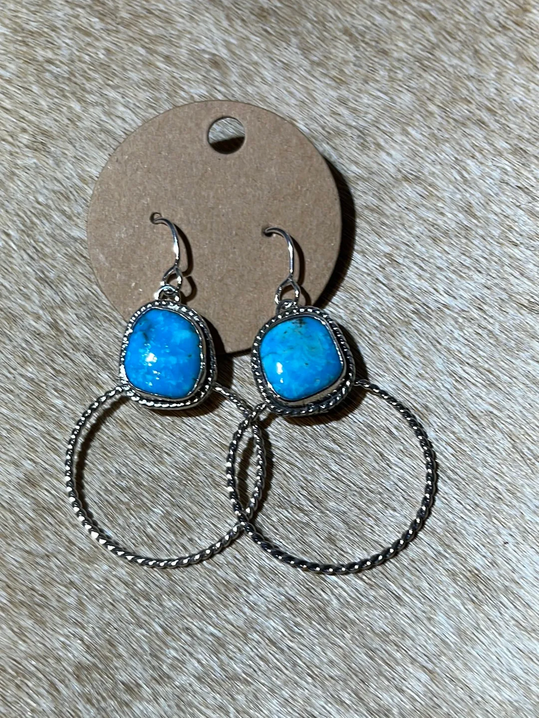 Caitlin Stone Hoop Earrings