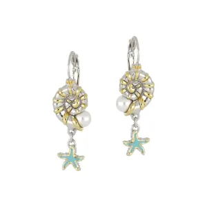 Caraíba Collection - Nautilus & Starfish French Wire Earrings