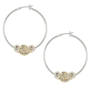 Caraíba Collection - Two-Tone Shell Hoop Earrings