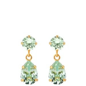 Caroline Svedbom Gold Mini Drop Earrings - Chrysolite