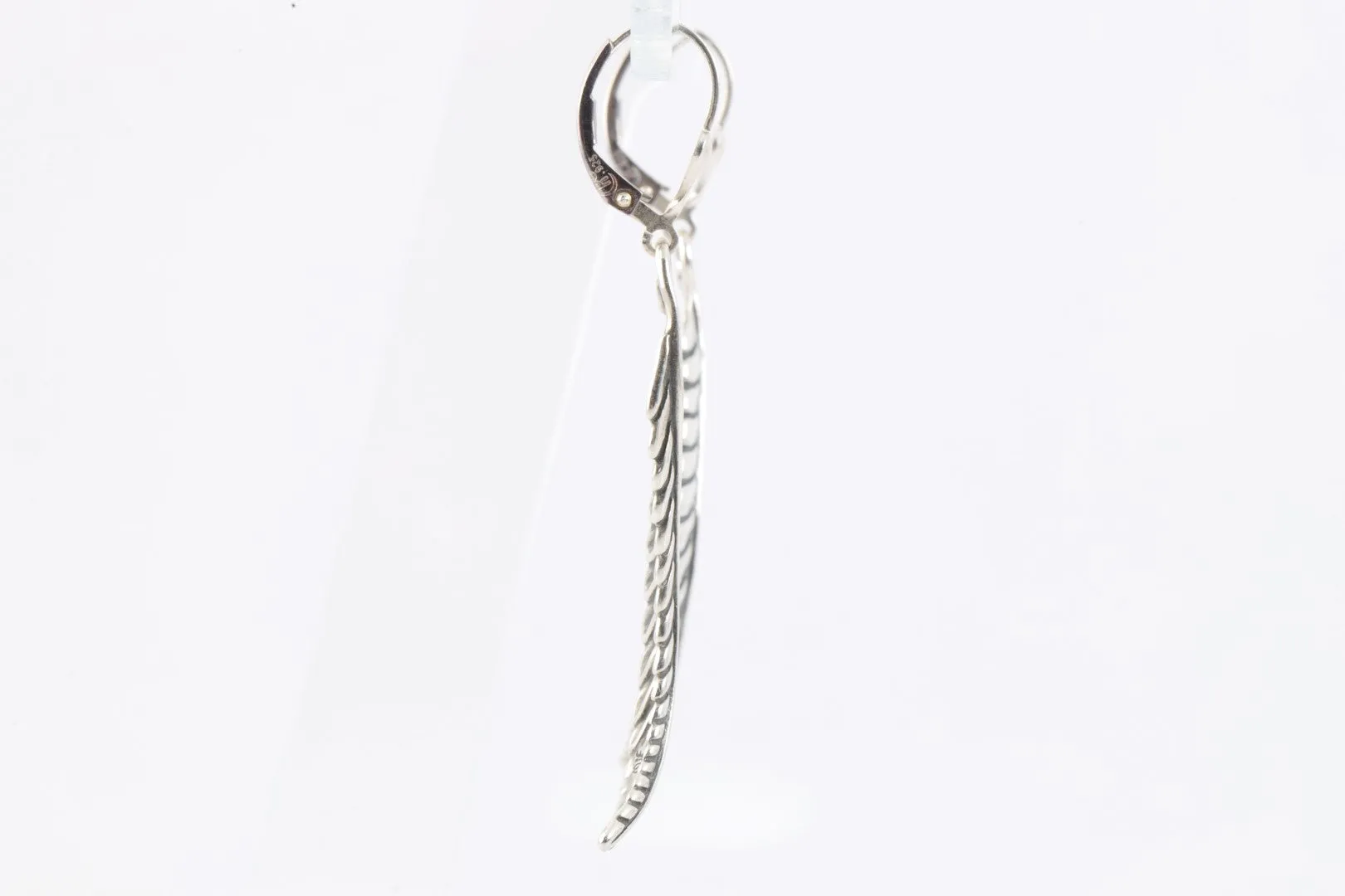 Carolyn Pollack 925 Silver Feather Dangle Earrings (5.00g.)
