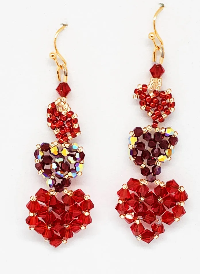 Cascading Hearts Earrings (special order - sold out)