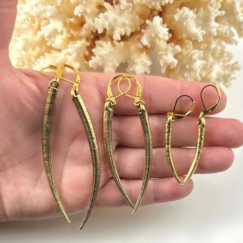 Cast Dentalium Shell Earrings
