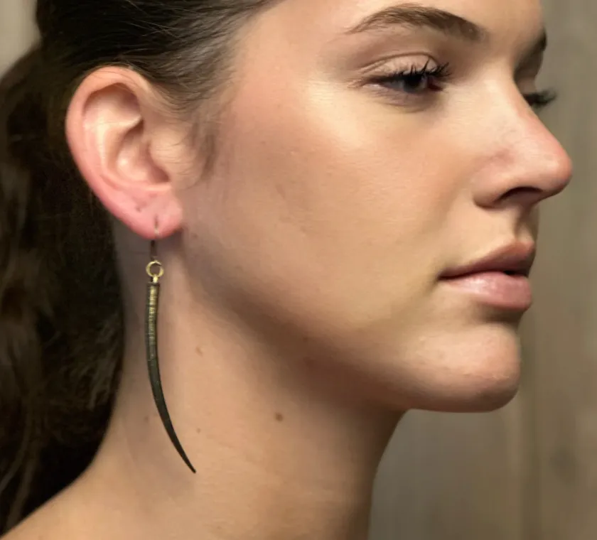 Cast Dentalium Shell Earrings