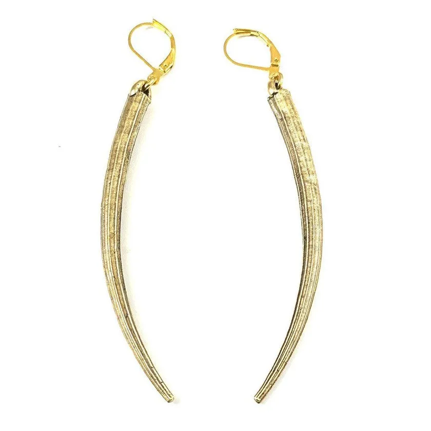 Cast Dentalium Shell Earrings