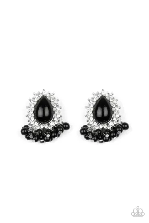 Castle Cameo Black Paparazzi Earrings