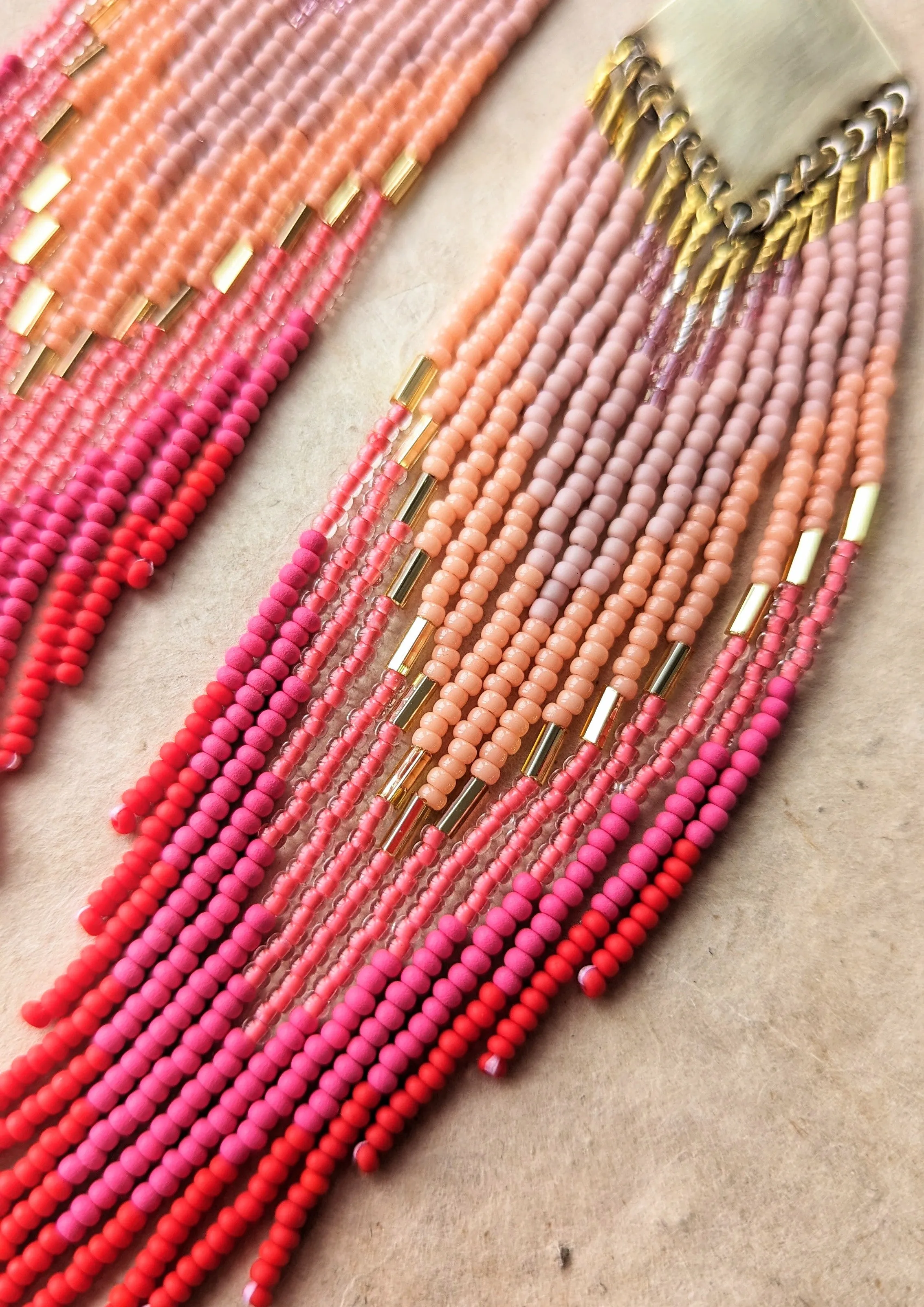 Cherry Pop Seed Bead Earrings