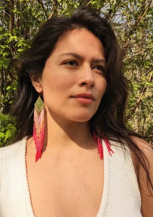 Cherry Pop Seed Bead Earrings