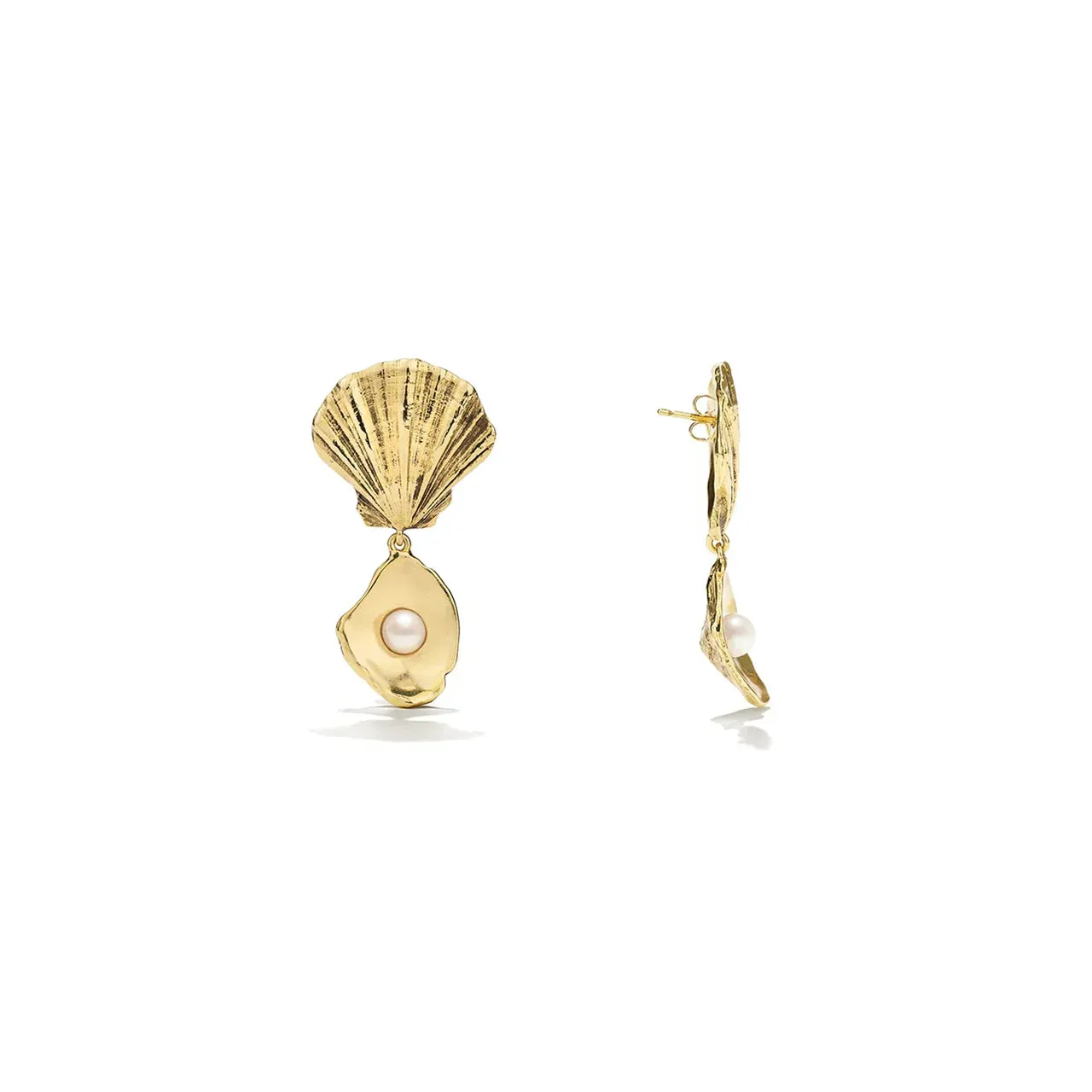 Circe Pearl Shell Pendant Earrings