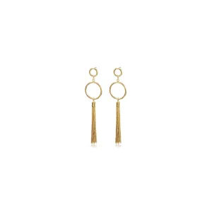 Circle Long Chain Earrings