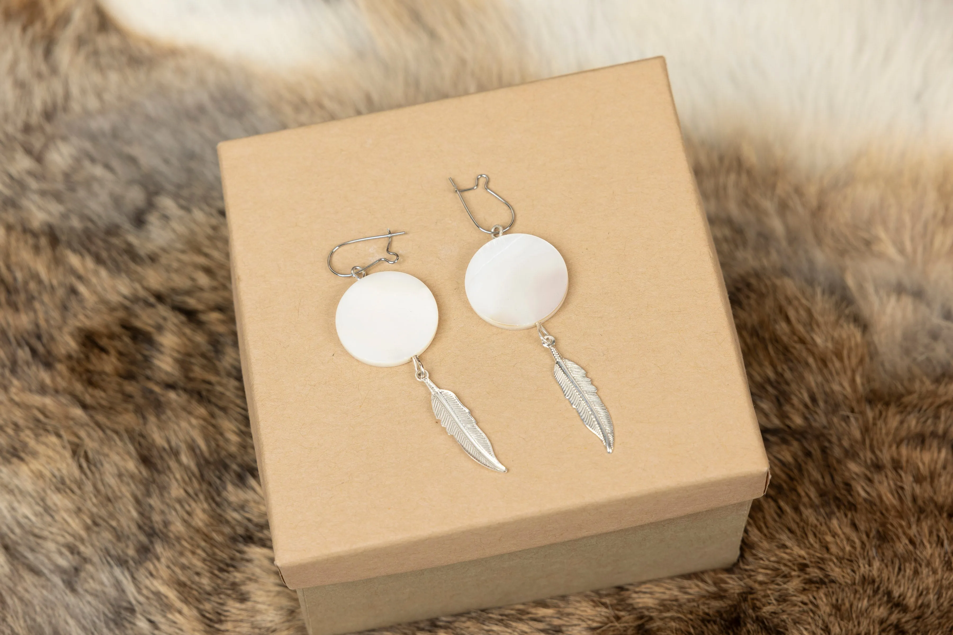Circle Shell Earrings