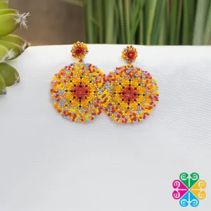Circular Beaded Earrings