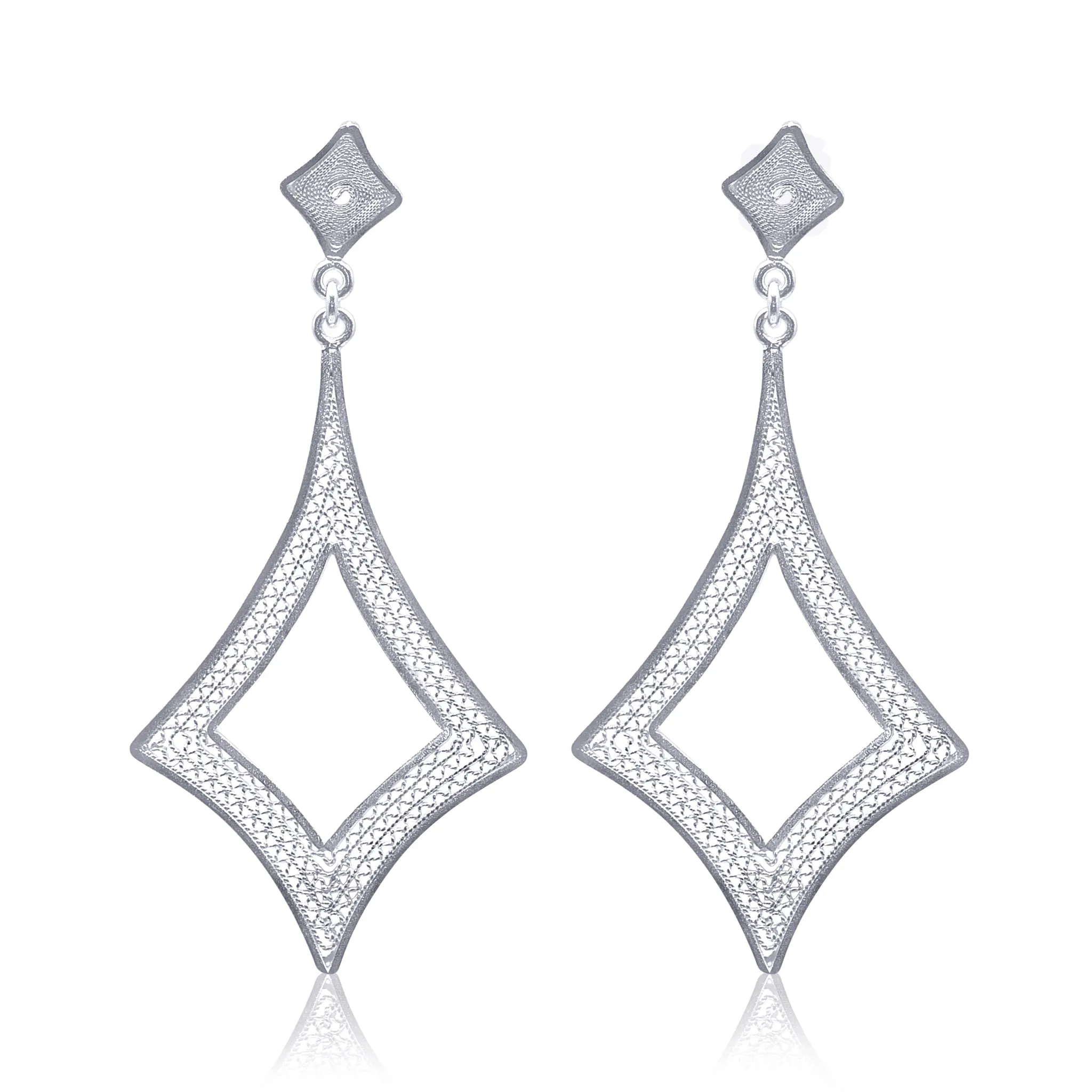CLAIRE SILVER MEDIUM EARRINGS FILIGREE