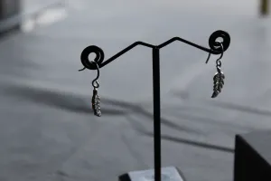 Clear CZ Feather Drop Earring