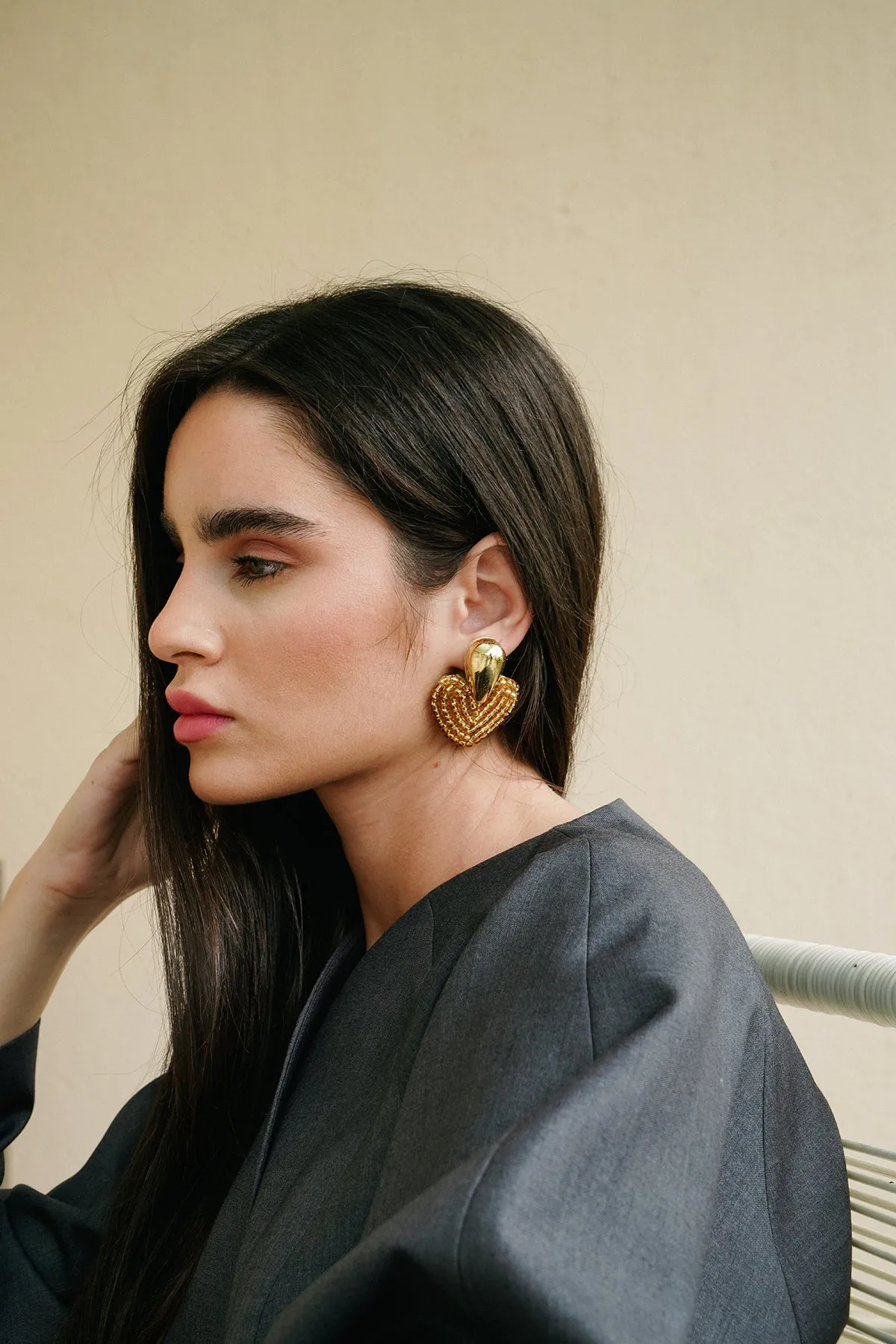 Coeur Tombants Earrings