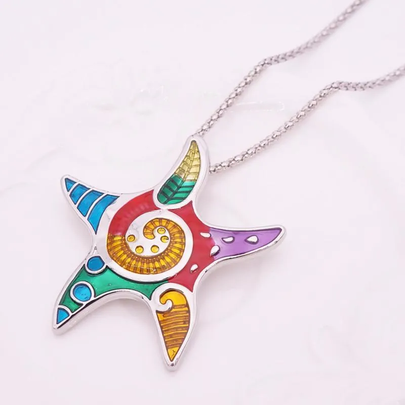 Colorful Starfish Jewelry Set