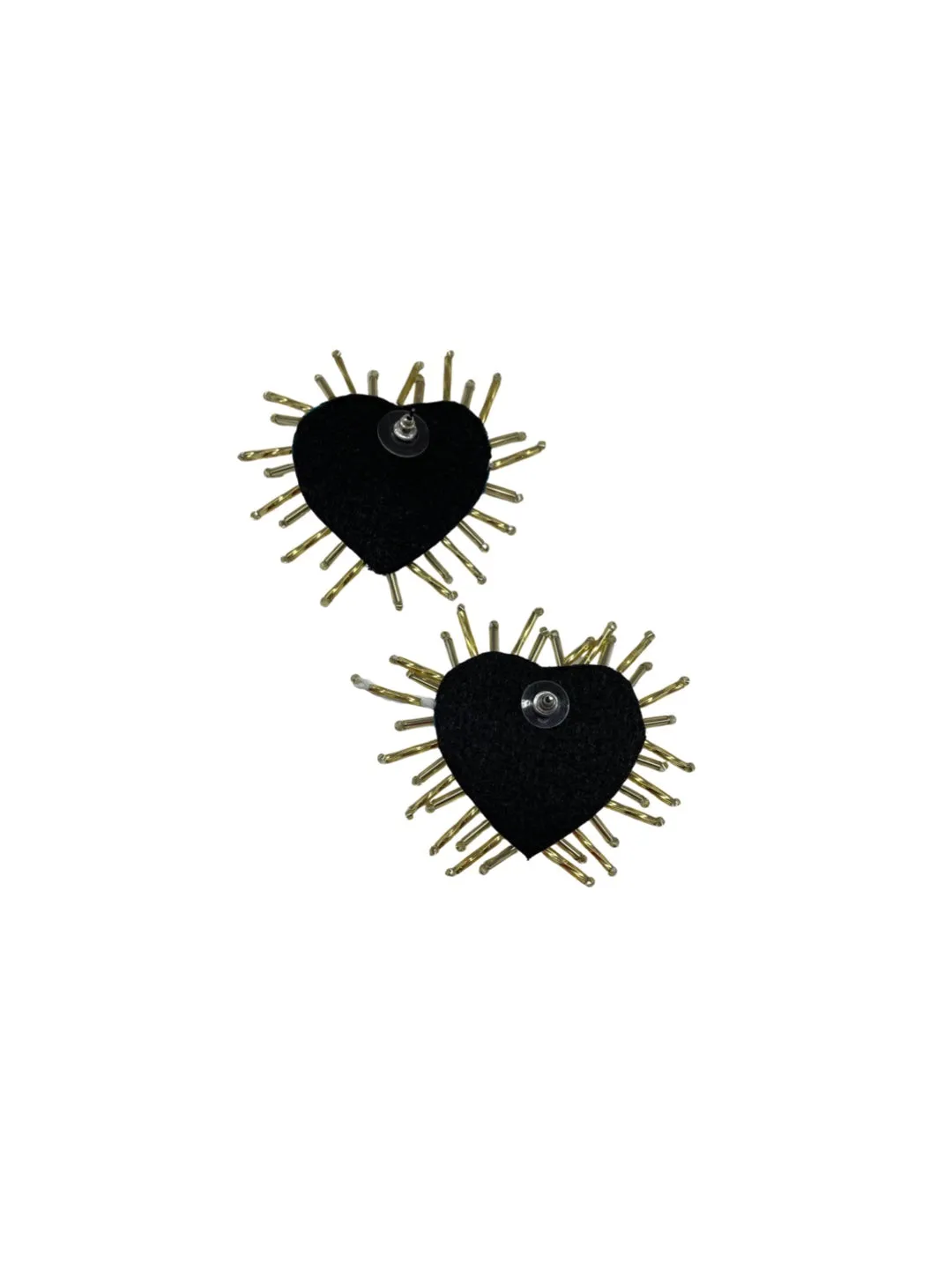 Colourful Beaded Heart Earrings