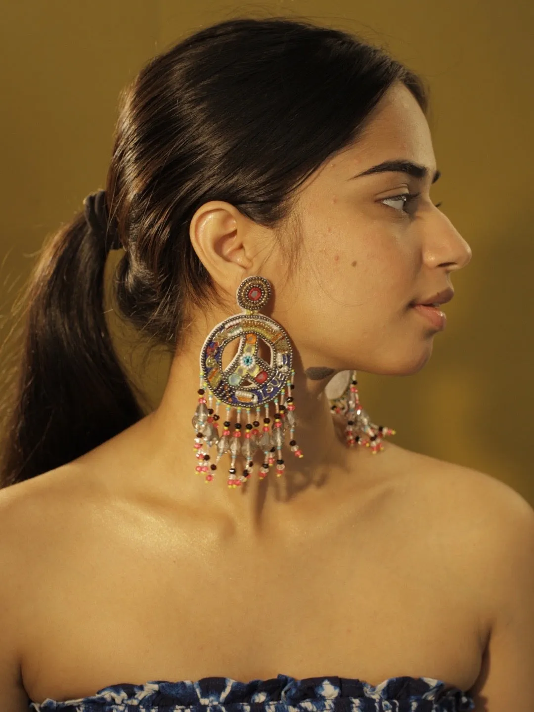 Colourful Beaded LGBTQ Love Earrings