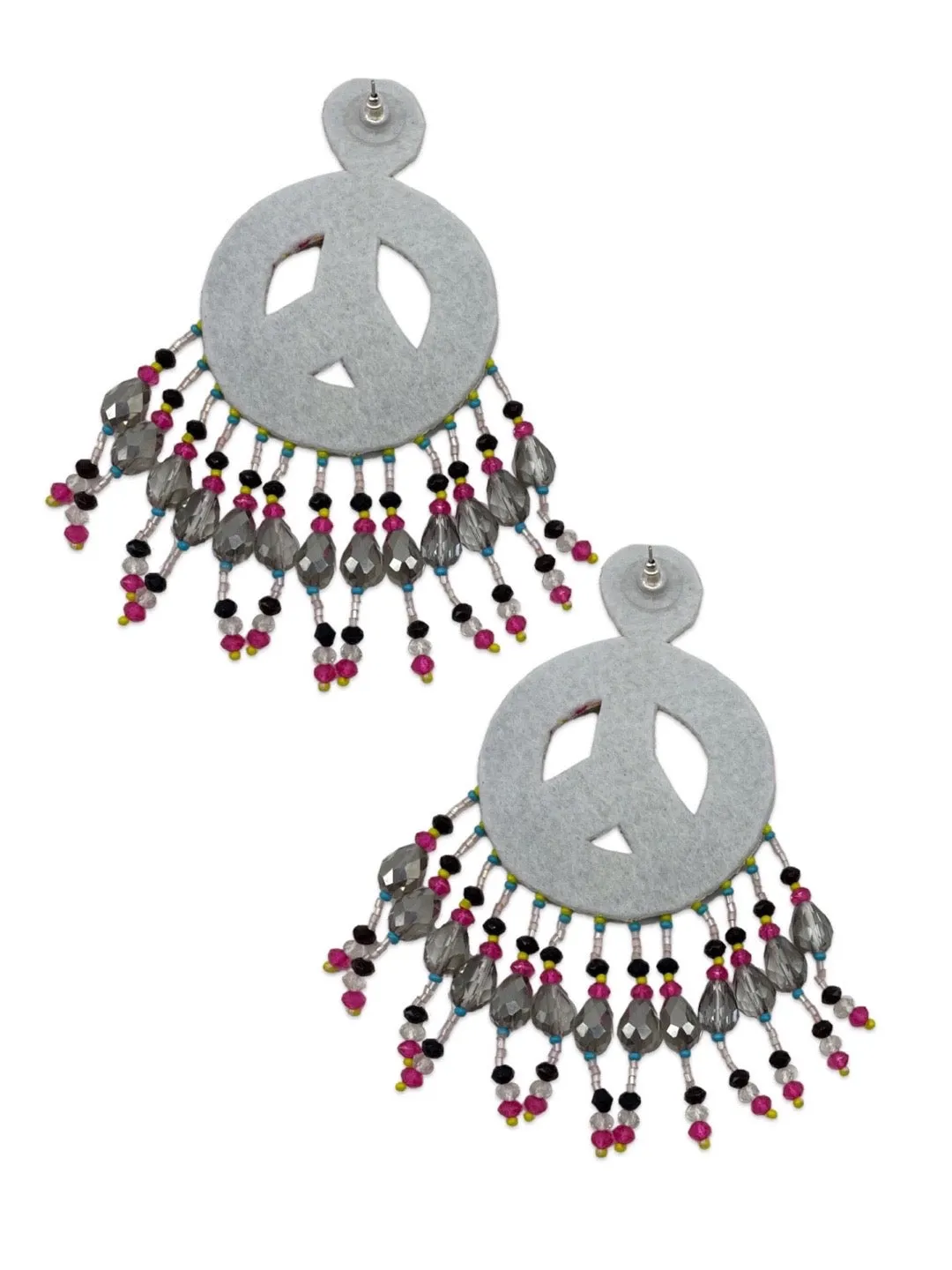 Colourful Beaded LGBTQ Love Earrings
