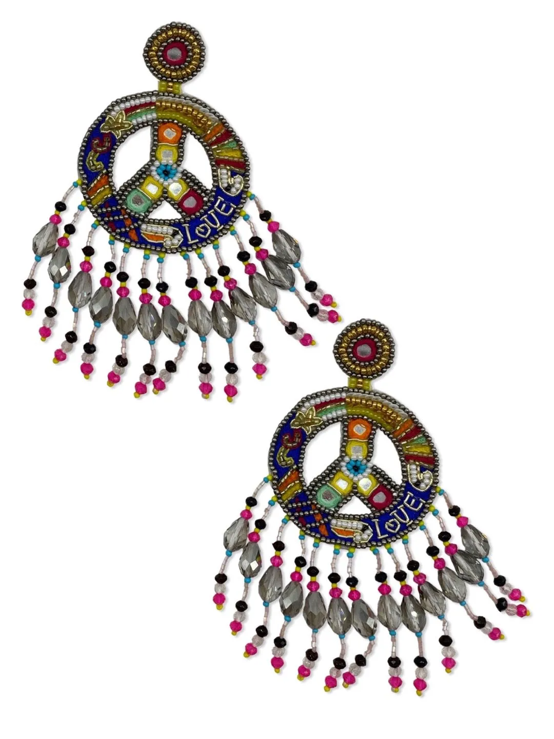 Colourful Beaded LGBTQ Love Earrings