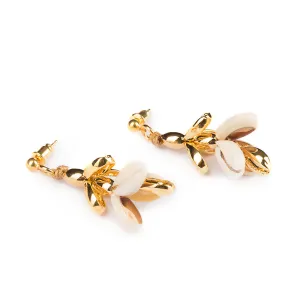 Concha Multi Natural Puka Cowrie Earrings