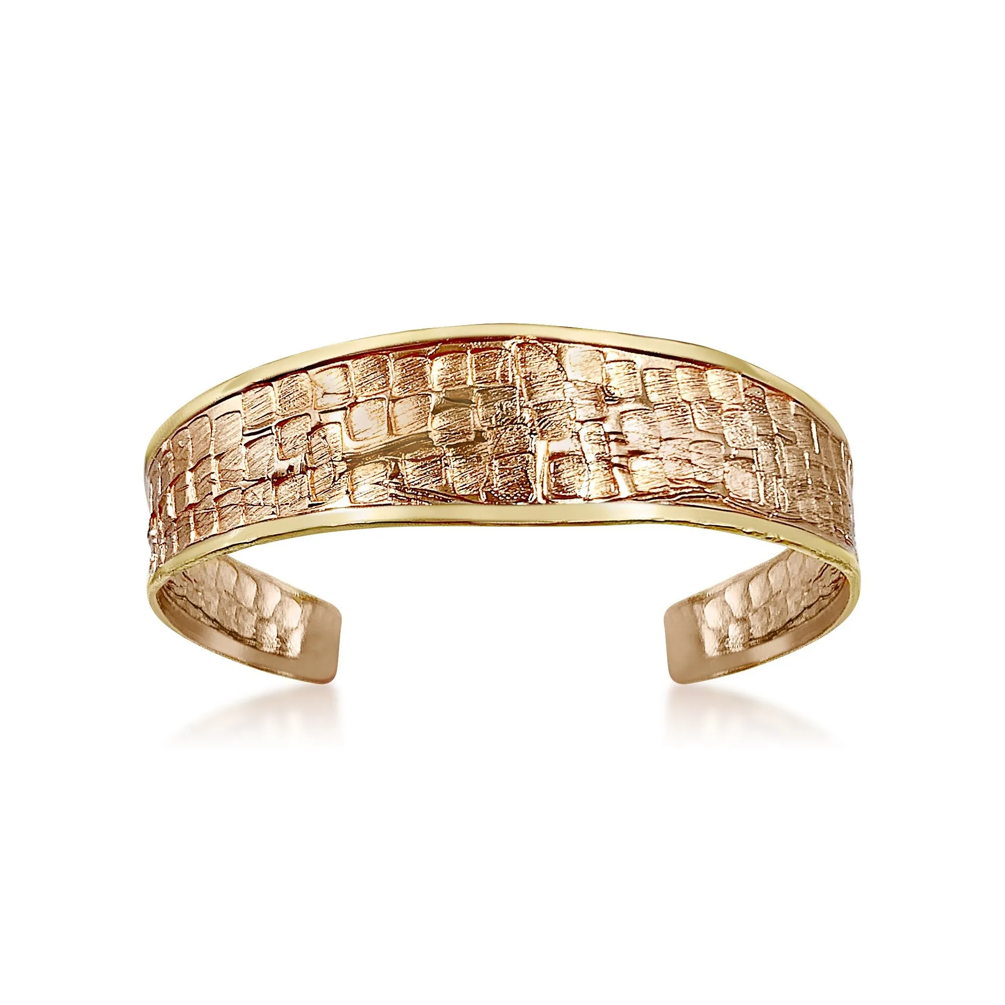 Copper window textured bracelet