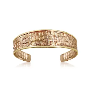 Copper window textured bracelet