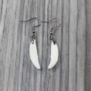 Coyote Fang Teeth Earrings  #4943  Mountain Man Earrings