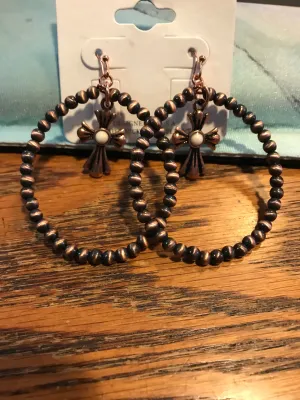 Cross Beaded Earrings