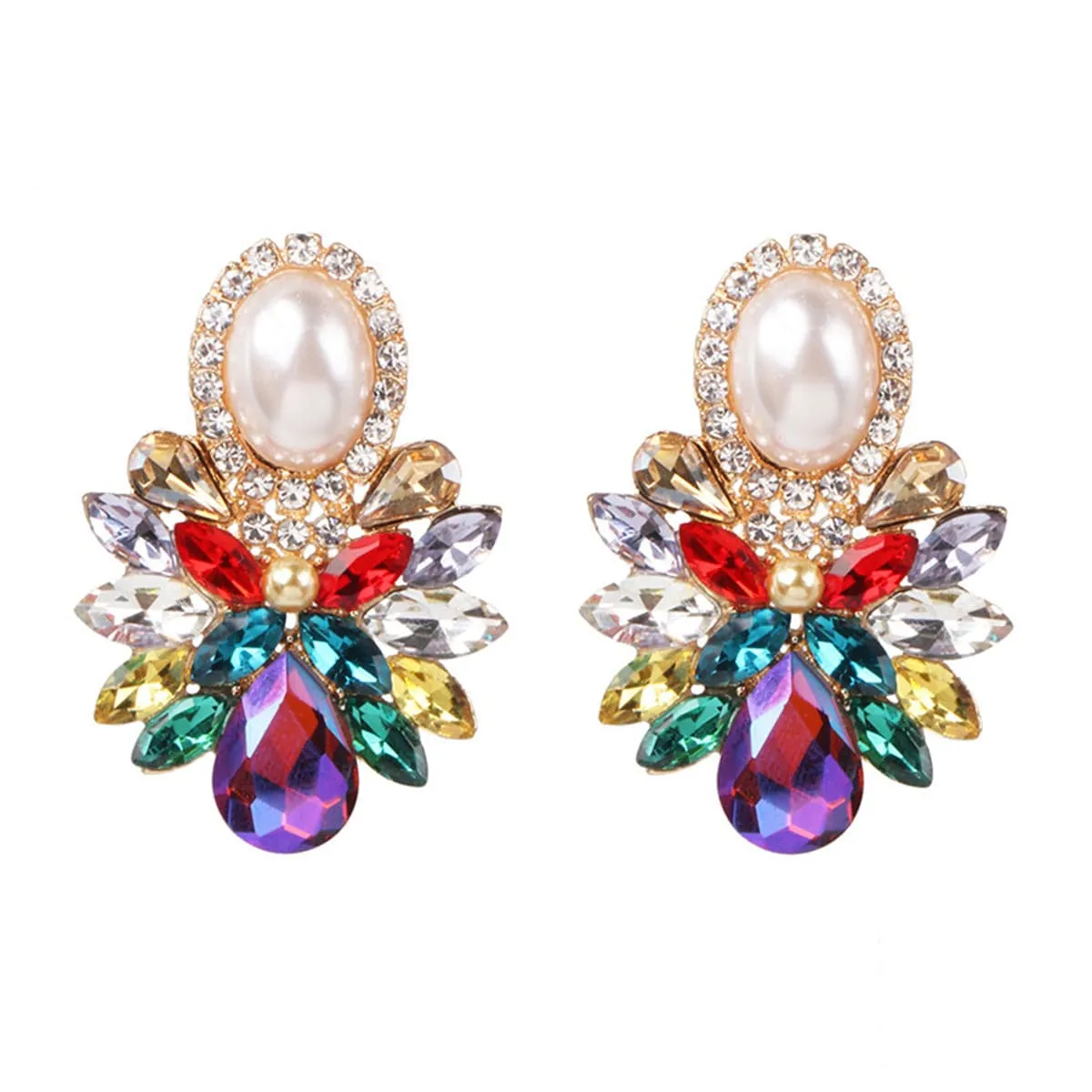 Crystal & Cubic Zirconia Botany Drop Earrings