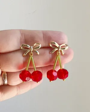 Crystal Cherry Earrings